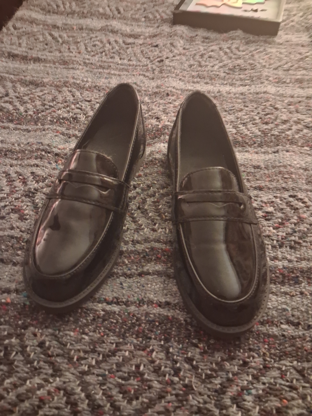 Black Patent Leather Penny Loafers